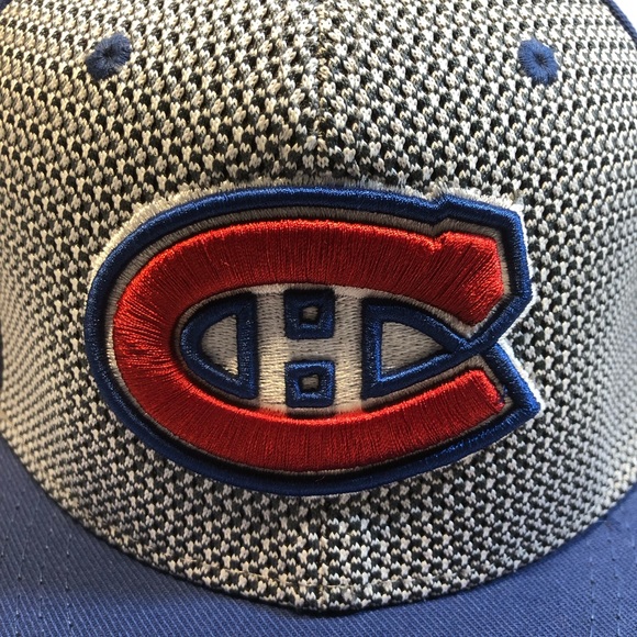 Men's Montreal Canadiens Fanatics Branded Gray/Blue Versalux - Fitted Hat 7 1/8 - Picture 2 of 13